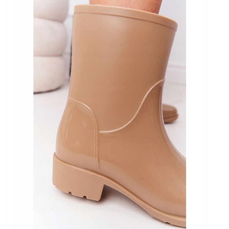 PS1 Shiny Galoshes Beige Jodhpur čizme Rainy Day bež 1
