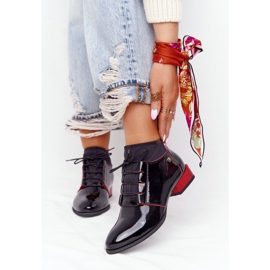 Kožne čizme Maciejka 04744-16 Crno-crvena čizma 2