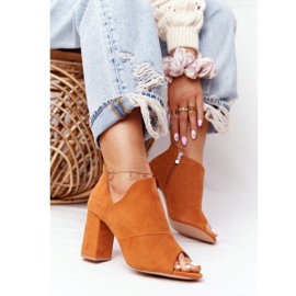 Proljetne čizme od antilopa na postu Vinceza 21-17095 Camel smeđa 2