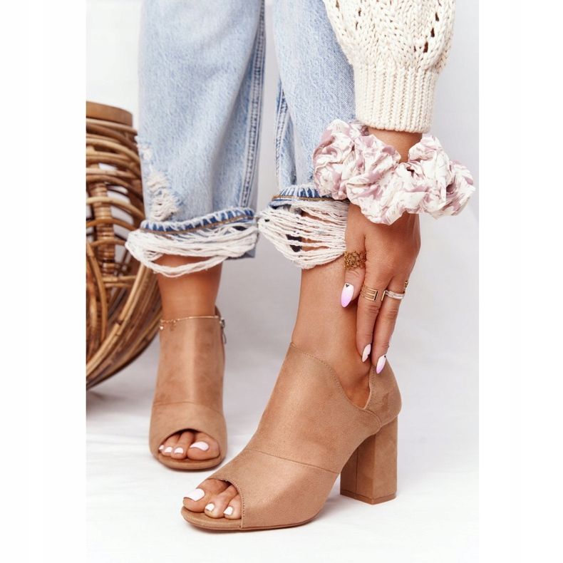 Proljetne čizme od antilopa na postu Vinceza 21-17095 Bež 2