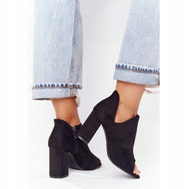 Proljetne čizme od antilopa na postu Vinceza 21-17095 Crna crno 1