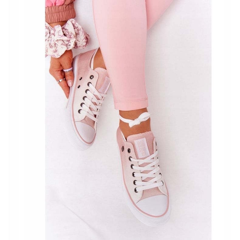 Ženske tenisice Big Star HH274127 Ombre Pink bijela ružičasta 2
