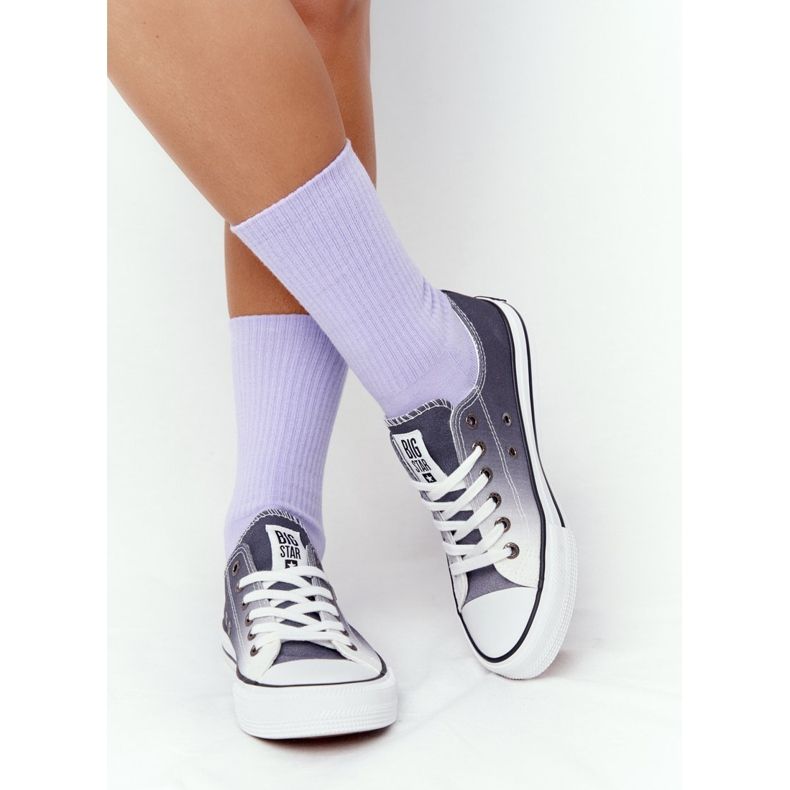 Ženske tenisice Big Star HH274128 Ombre crne bijela crna 2