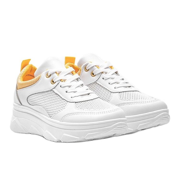 Bijele tenisice s debelim potplatom s uzorkom zmijske kože Joyce bijela 2