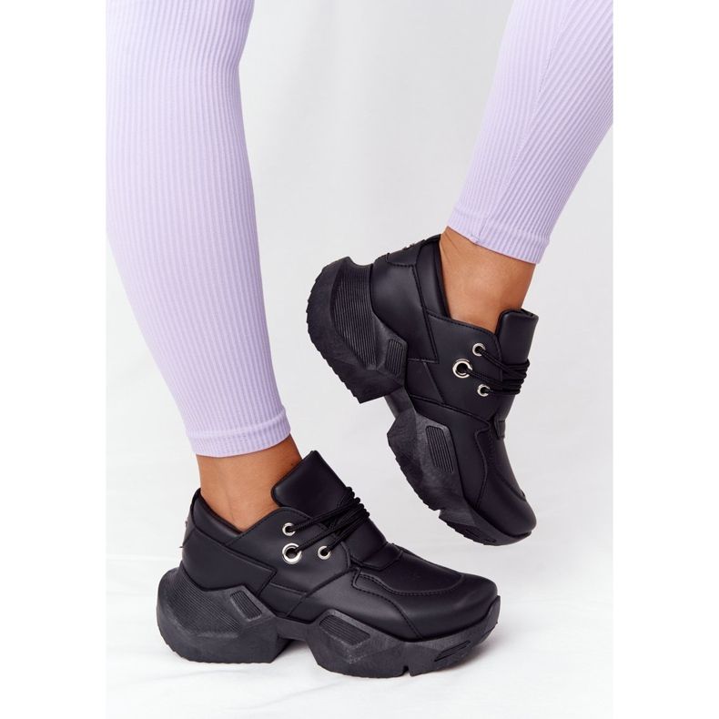 PS1 Ženske tenisice na masivnom crnom potplatu od mjehurića 1