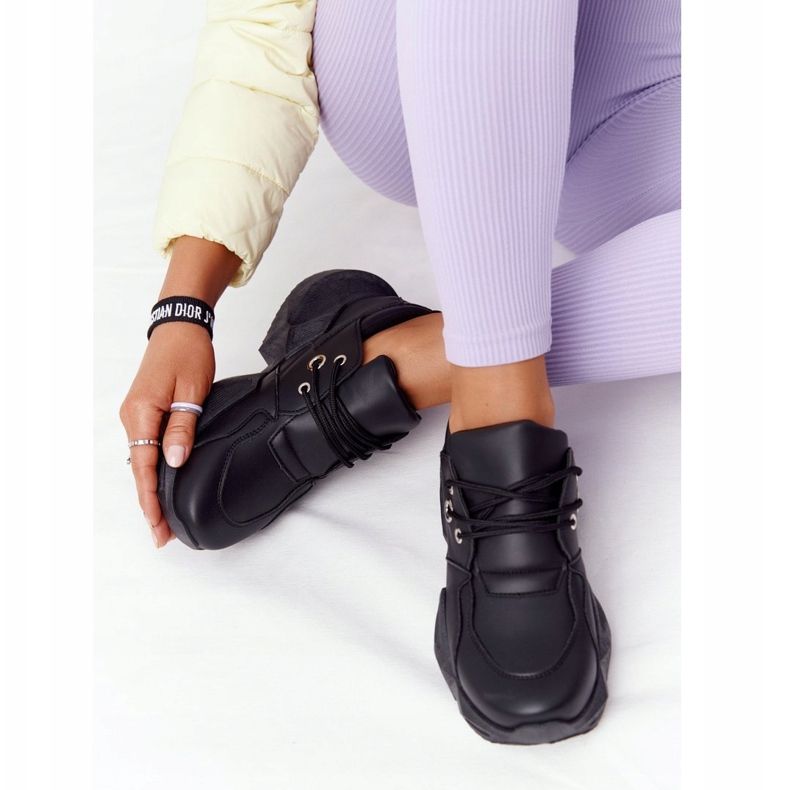 PS1 Ženske tenisice na masivnom crnom potplatu od mjehurića crna 2