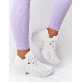 PS1 Ženske tenisice na masivnom đonu mjehurićaste bijele boje bijela 2