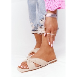 PS1 Ženske papuče od velura Bež Vanilla Sky 2