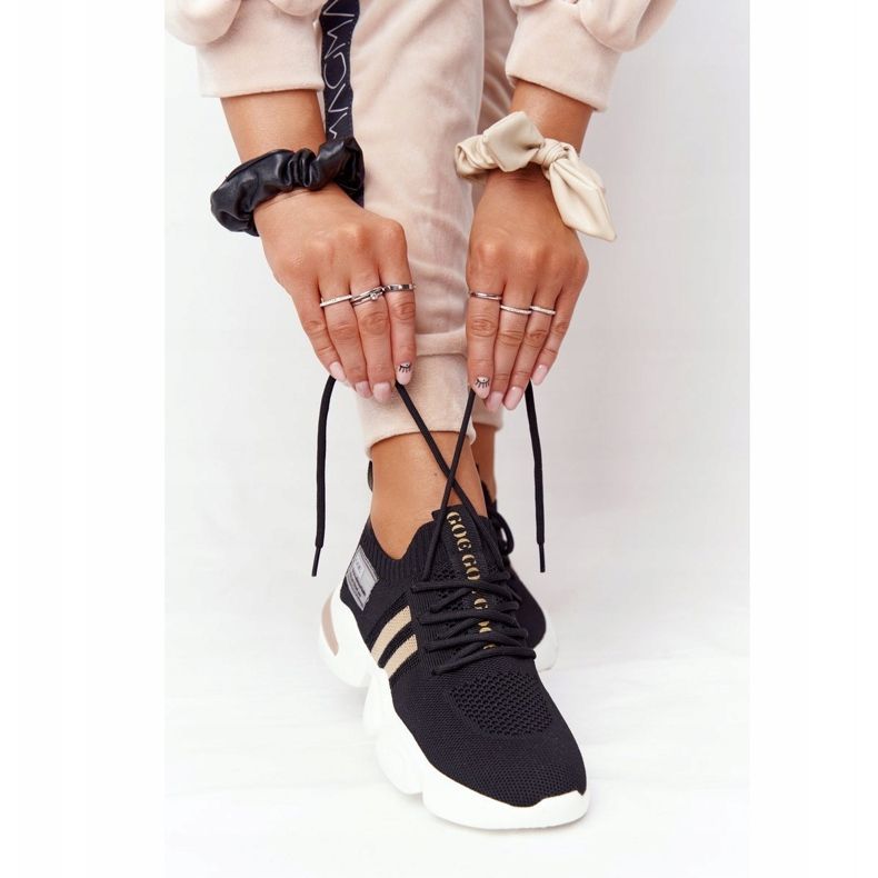 Ženske sportske čarape GOE HH2N4017 Crne crno 2