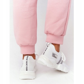 Ženske sportske čarape GOE HH2N4016 Bijele bijela crno 2