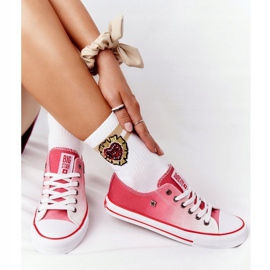 Ženske tenisice Big Star HH274130 Ombre crvena bijela 1