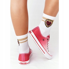 Ženske tenisice Big Star HH274130 Ombre crvena bijela 2