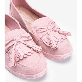 Magdalena ružičaste mokasine s resama ružičasta 1