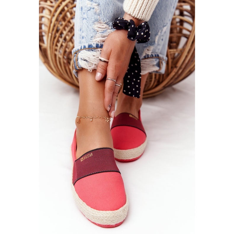 Crvene espadrile na pletenoj potplati Big Star HH274478 crvena 1