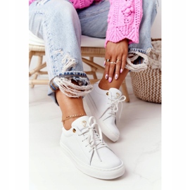 Ženske kožne tenisice bijele Nicole 2640 bijela 2
