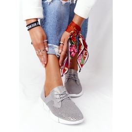 EVE Ženske kožne sportske cipele Grey Day Trip srebro 2