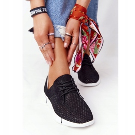 EVE Ženske crne kožne sportske cipele Dnevni izlet crno 1