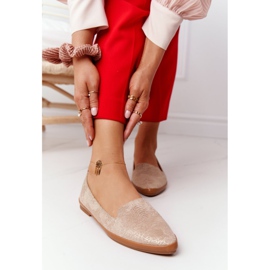 Ženske natikače Sergio Leone MK700 Suede Bež zlatni 1