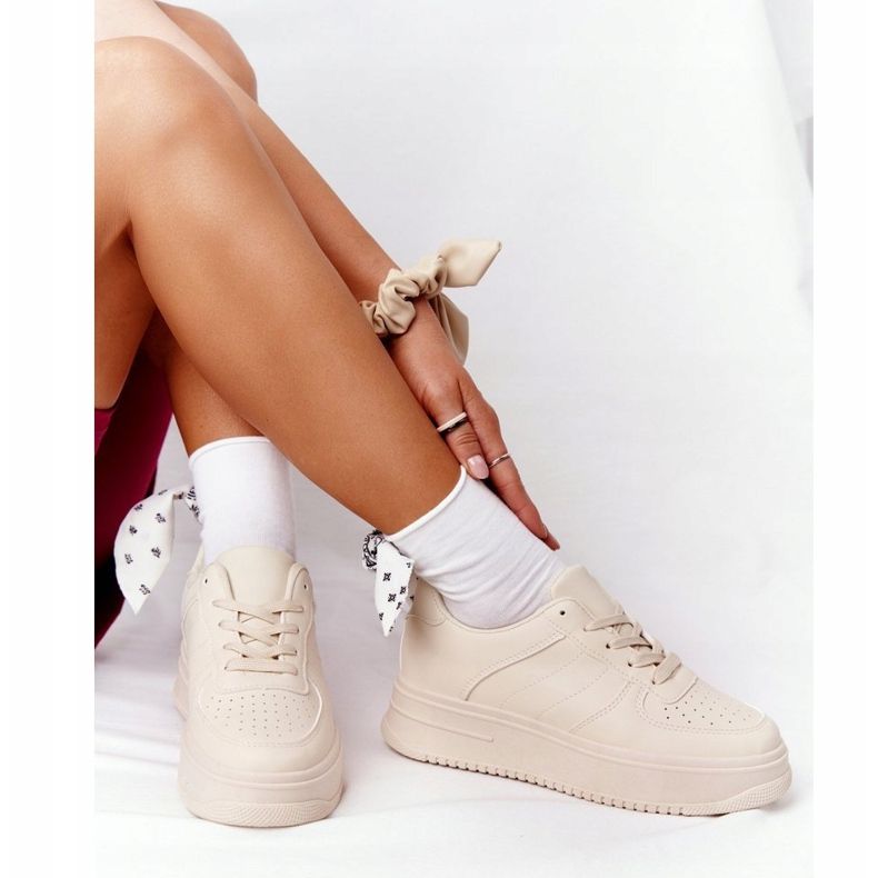 PS1 Ženske sportske cipele na platformi Bež Ovo sam ja 2