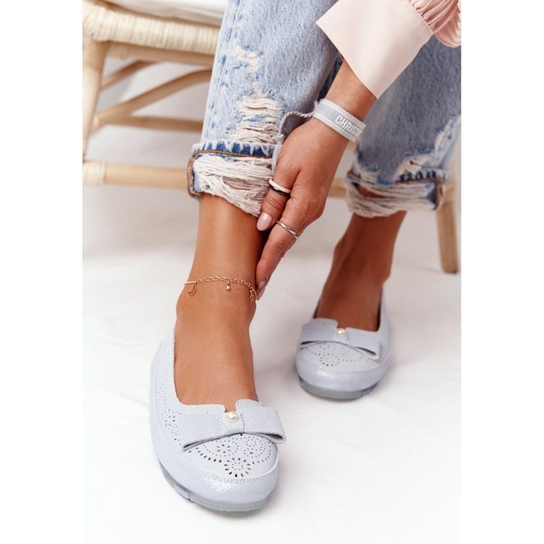 Plave balerinke ekološke kože Rio Flore plava 1