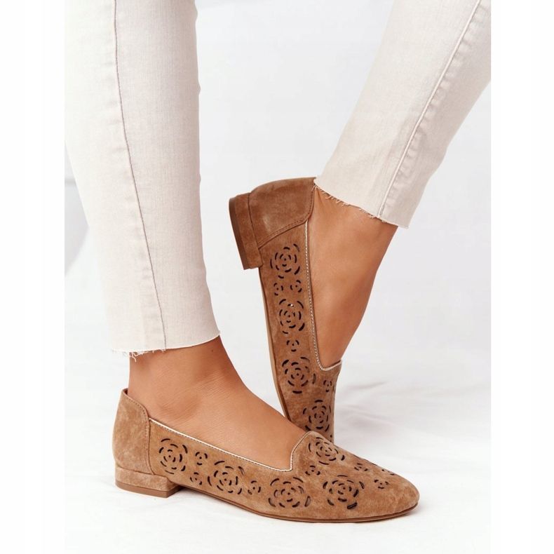 Ažurne mokasine Sergio Leone BL627 crvene smeđa 2