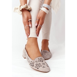 Ažurne mokasine Sergio Leone BL627 Cappuccino bež 2