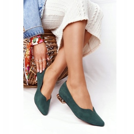 Zelene mokasine na zlatnim potpeticama Vinceza 21-10601 zelena 2