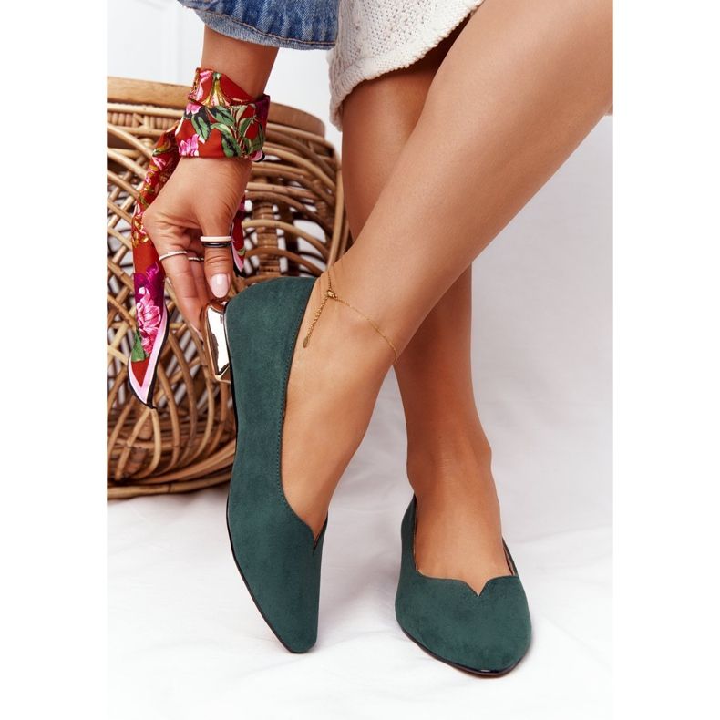 Zelene mokasine na zlatnim potpeticama Vinceza 21-10601 zelena 1