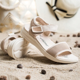Udobne sandale na čičak Evento 20SD88-2022 bež 1