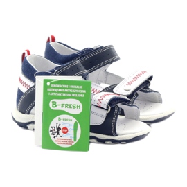 Kožne sandale za čičak 81824 mornarice/crveni Bartek plava 5