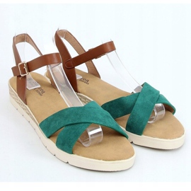 Zelene ženske sandale 1031-15 Zelene smeđa zelena 1