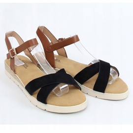 Crne ženske sandale 1031-15 Crne smeđa crno 1