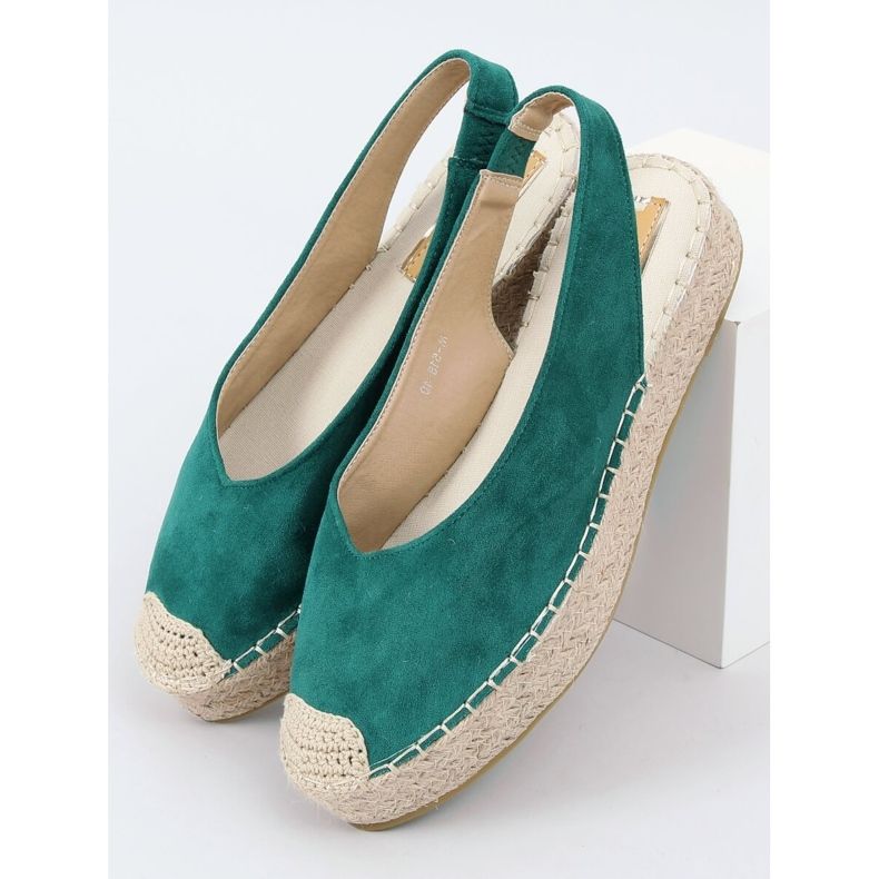 Zelene espadrile s otvorenim potpeticama M-518 Zelene zelena 1
