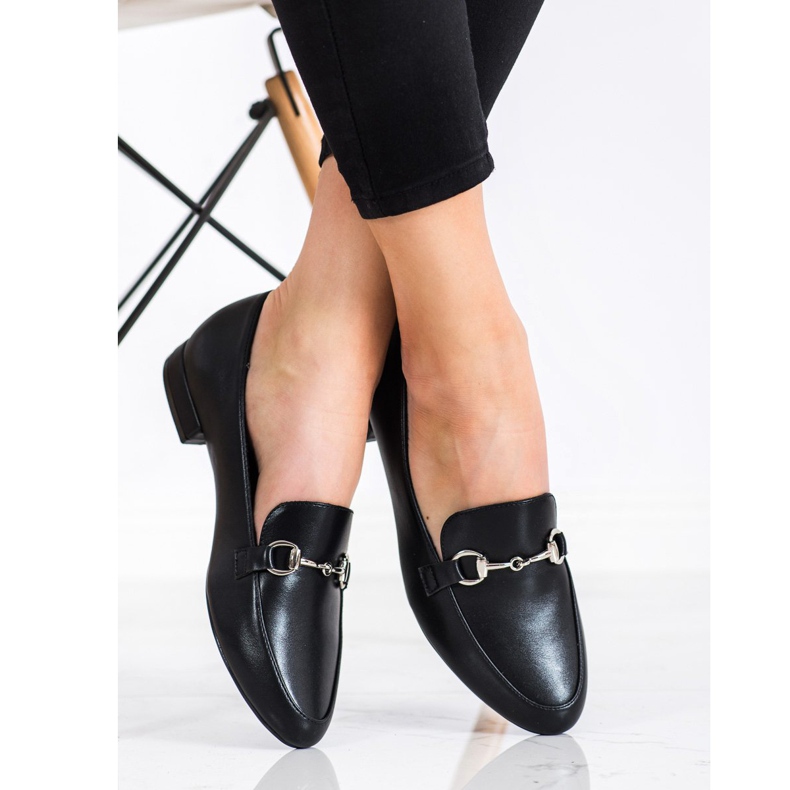 Sergio Leone Klasične mokasine s eko kožom crno 1