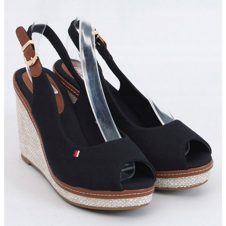 Crne sandale na klinove BL-71 Crna 1