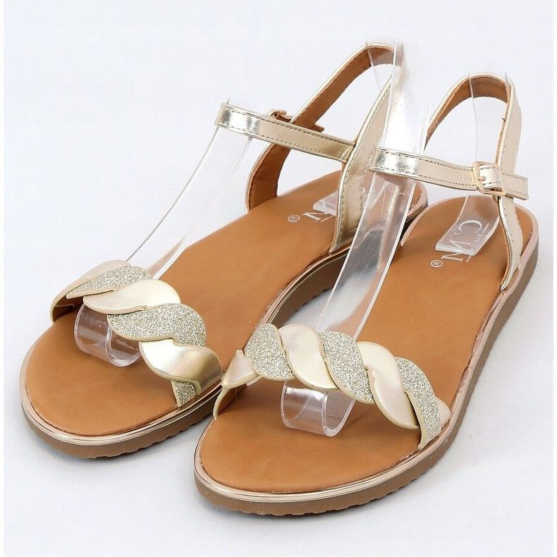 Zlatne ženske sandale 123-5 zlatne zlatni 1