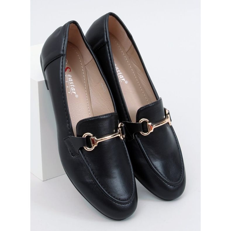 Crne Ženske crne mokasine T392 Crne crno 1