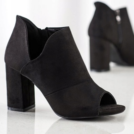 VINCEZA čizme s proljetnim otvorenim prstom crno 1