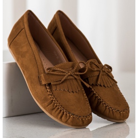 Diamantique Klasične smeđe mokasine smeđa 2