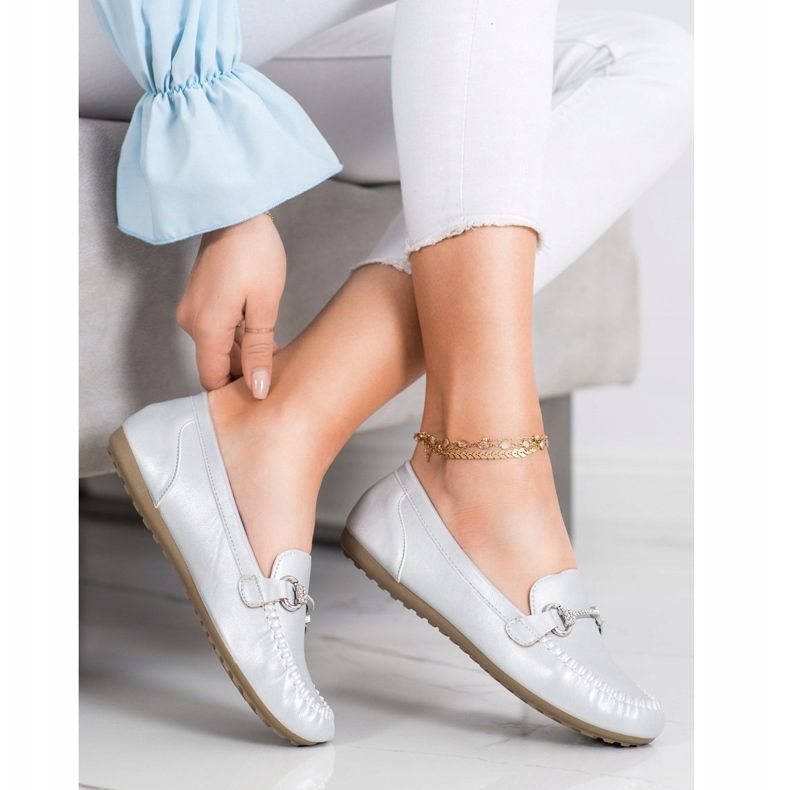 Queentina Elegantne mokasine s kubnim cirkonijem srebro 1