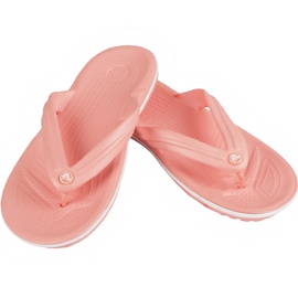Crocs ženske papuče Crocband Flip svijetlo roza i bijela 11033 6KP ružičasta 1