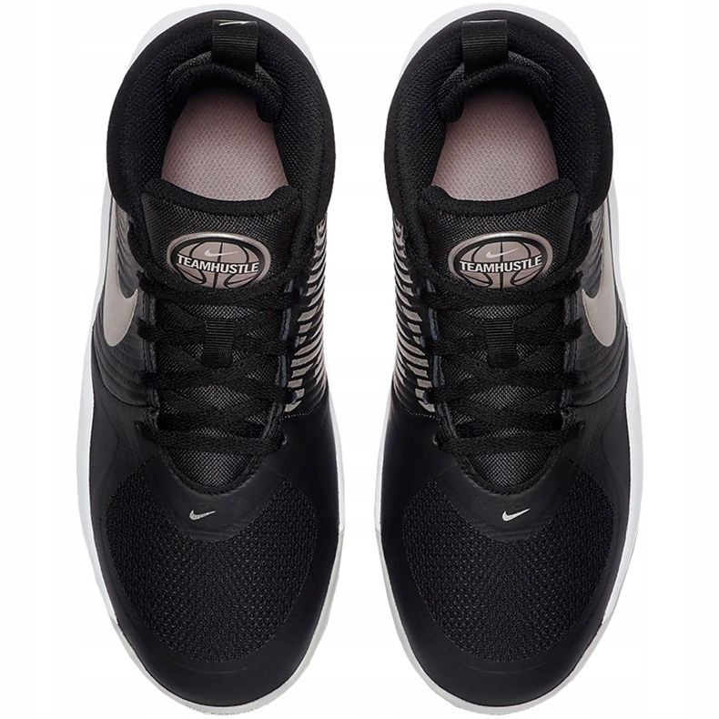 Dječje cipele Nike Team Hustle D 9 crno-sivo-bijele AQ4224 001 crna crna 1