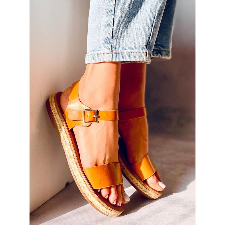 Sandale espadrilles honeyTH005 Žuta žuta boja 2