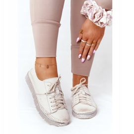 Ženske kožne cipele Maciejka 05054-25 Golden zlatni 2