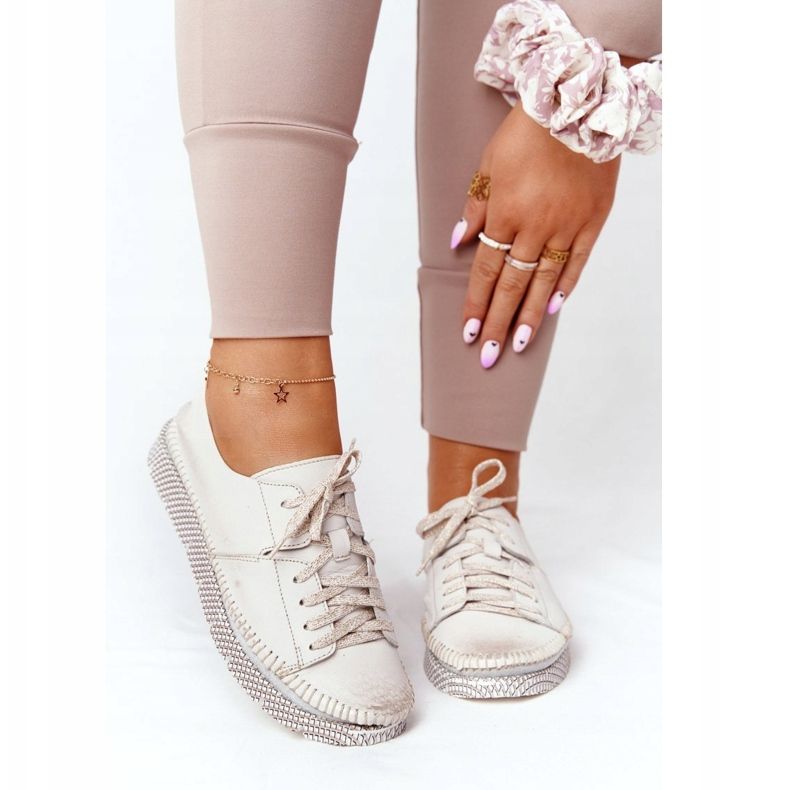 Ženske kožne cipele Maciejka 05054-25 Golden zlatna 2