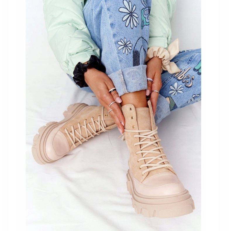 Lewski Shoes Čizme od antilopa Workery Lewski Cipele 3007-0 Pijesak bež višebojan 2