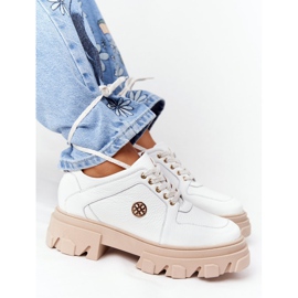 Lewski Shoes Kožne cipele Oxfords Lewski 3011-0 Bijele bijela 2