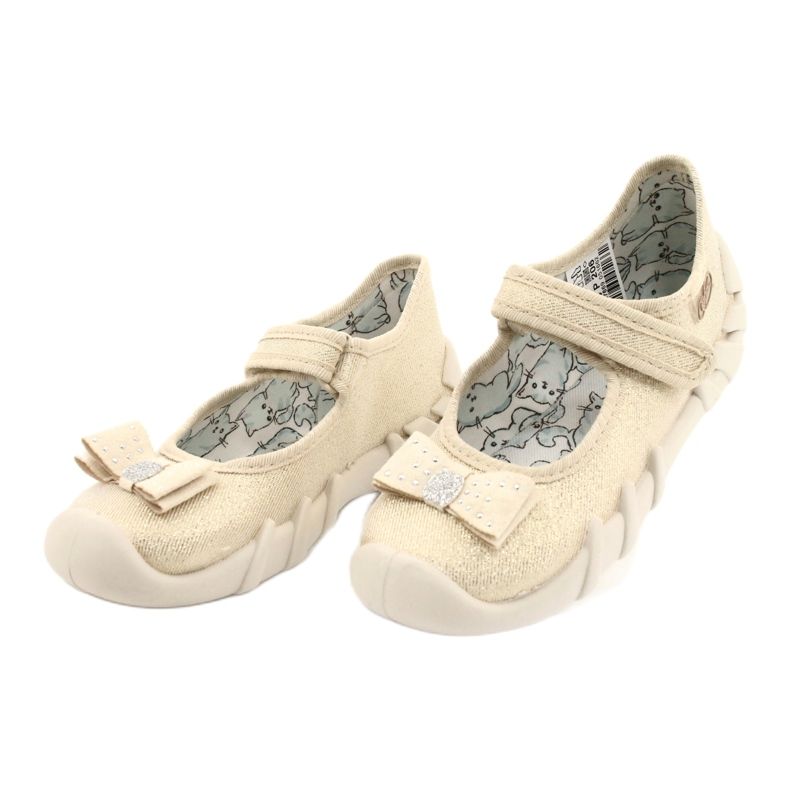 Dječje papuče Befado s lukom 109p206 zlato zlatni 3