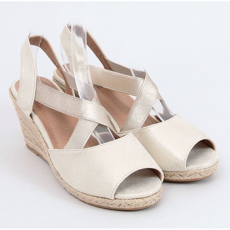 Sandale espadrile na klinovima zlatne 9R38 Gold zlatni 1