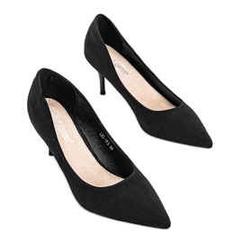 Crne pumpe na potpetici od eko-antilopa Anissa crno 2